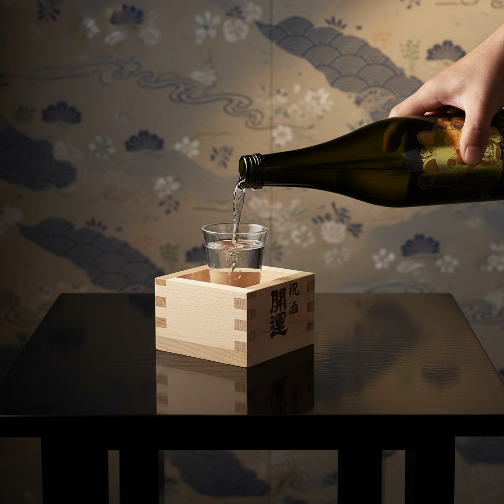 Masu Kaiun | Caja tradicional japonesa para servir sake